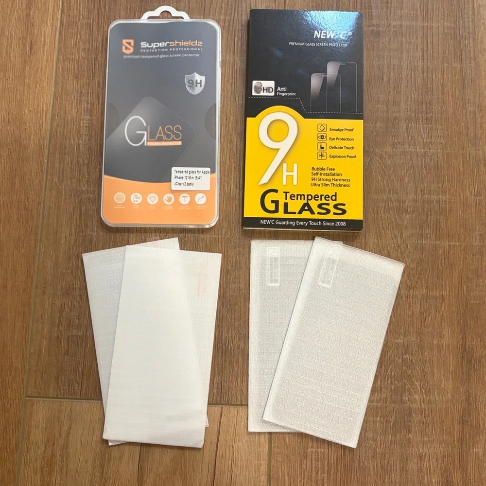 iPhone 12 mini Blue MagSafe Phone Case and 4 Tempered Glass Screen Protectors
